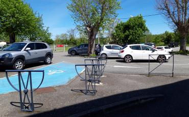 Le parking de la gare de Cintegabelle