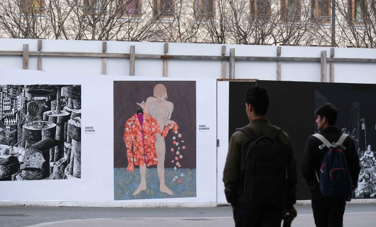 Exposition du festival du dessin d&#039;Arles à Paris Gare de Lyon